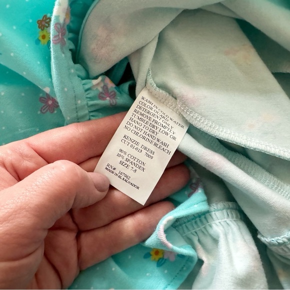 Merce & Me sz 7 8 cotton twirl summer dress NWOT floral comfortable girls 522 - Picture 6 of 6